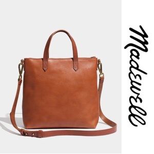 Madewell Zip Top Transport Bag in English Saddle